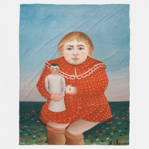 Henri Rousseau - Kind mit Puppe Fleecedecke