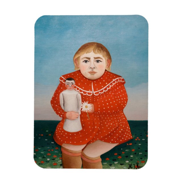 Henri Rousseau - Kind mit Puppe Magnet (Vertikal)