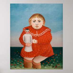 Henri Rousseau - Kind mit Puppe Poster