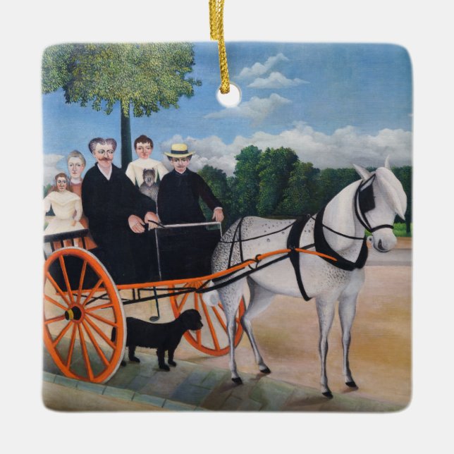 Henri Rousseau - La Carriole du pere Junier Keramikornament (Vorderseite)