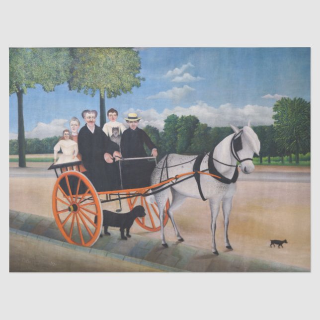 Henri Rousseau - La Carriole du pere Junier Seidenpapier (Vorderseite)