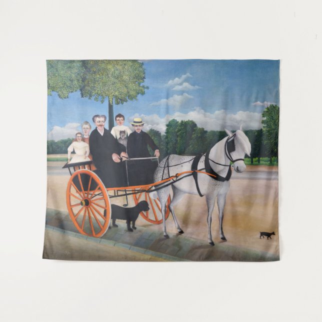 Henri Rousseau - La Carriole du pere Junier Wandteppich (Vorderseite (Horizontal))