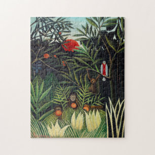 Henri Rousseau Landschaft mit Affen Botanischer Ga