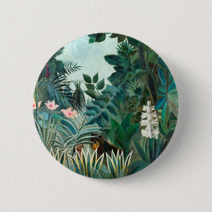 Henri Rousseau Landschaft mit Affen Botanischer Ga Button