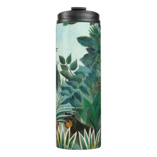 Henri Rousseau Landschaft mit Affen Botanischer Ga Thermosbecher