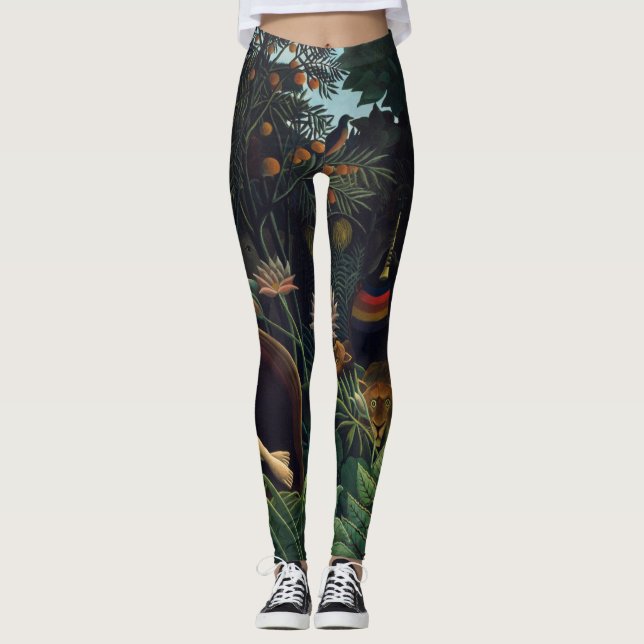 Henri Rousseau Malerei des Traums Leggings (Vorderseite)
