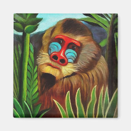 Henri Rousseau Mandrill im Dschungel Vintage Kunst Magnet