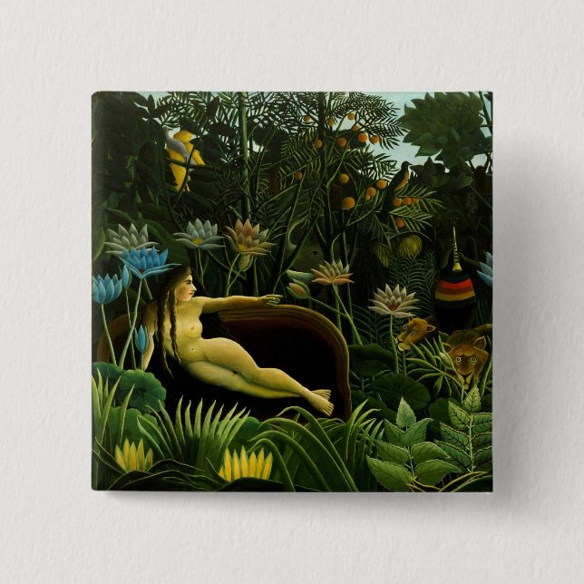 Henri Rousseau Painting Button (Vorderseite)