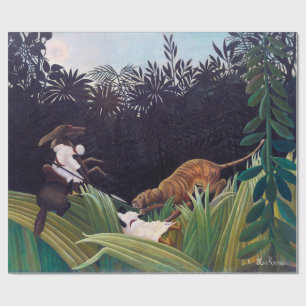 Henri Rousseau - Pfadfinder werden von einem Tiger Geschenkpapier