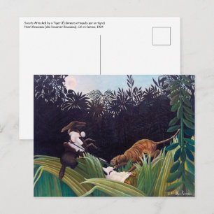 Henri Rousseau - Pfadfinder werden von einem Tiger Postkarte