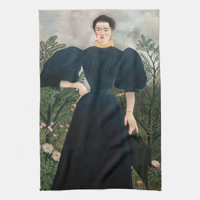 Henri Rousseau - Portrait von Madame M. Geschirrtuch (Vertikal)