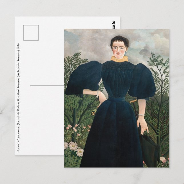 Henri Rousseau - Portrait von Madame M. Postkarte (Vorne/Hinten)