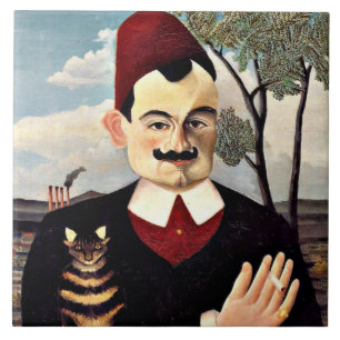 Henri Rousseau - Porträt von Monsieur X Fliese
