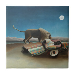 Henri Rousseau Schlafen Sinti und Roma Löwenmalere Fliese