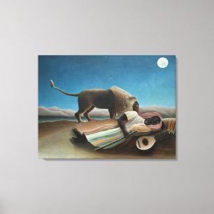 Henri Rousseau Schlafen Sinti und Roma Löwenmalere Leinwanddruck