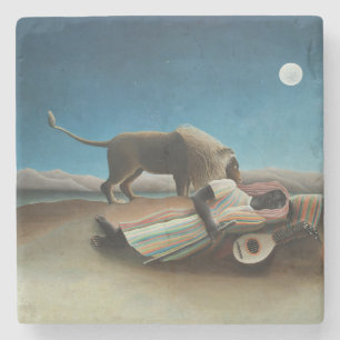 Henri Rousseau Schlafen Sinti und Roma Löwenmalere Steinuntersetzer
