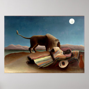 Henri Rousseau - Schlafende Sinti und Roma Poster