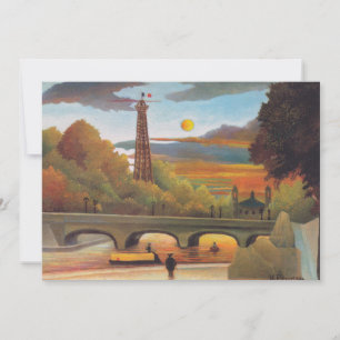 Henri Rousseau - Seine und Eiffelturm bei Sonnenun Dankeskarte