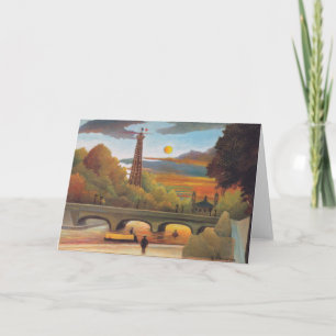 Henri Rousseau - Seine und Eiffelturm bei Sonnenun Karte