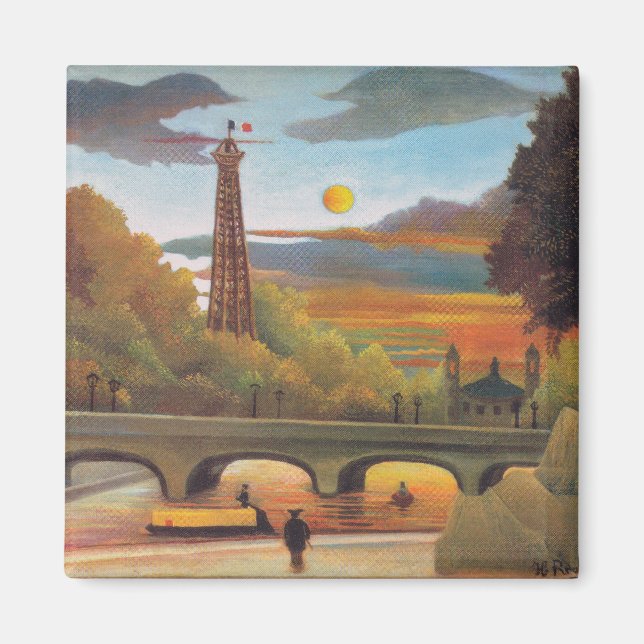 Henri Rousseau - Seine und Eiffelturm im Sonnenunt Magnet (Vorne)