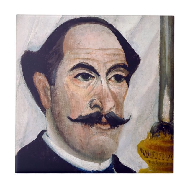 Henri Rousseau - Selbstportrait Fliese (Vorderseite)