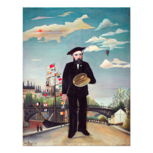 Henri Rousseau - Selbstporträt-Landschaft Fotodruck