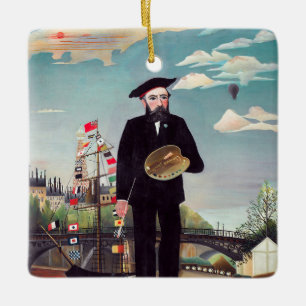 Henri Rousseau - Selbstporträt-Landschaft Keramikornament