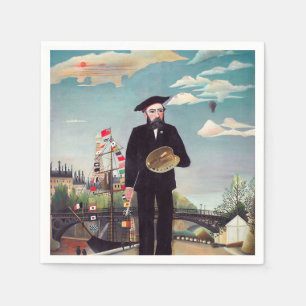Henri Rousseau - Selbstporträt-Landschaft Serviette