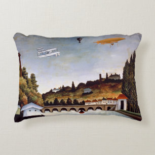 Henri Rousseau - Sevres Brücke & Hügel von Clamart Dekokissen