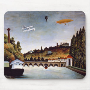 Henri Rousseau - Sevres Brücke & Hügel von Clamart Mousepad
