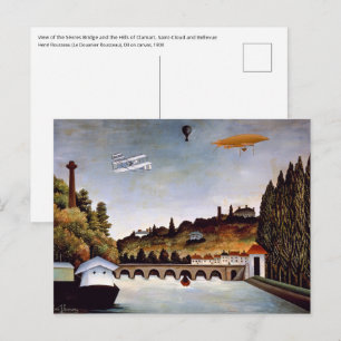 Henri Rousseau - Sevres-Brücke & Hügel von Clamart Postkarte