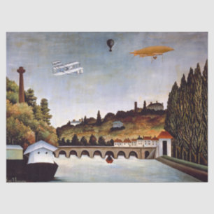 Henri Rousseau - Sevres-Brücke & Hügel von Clamart Seidenpapier