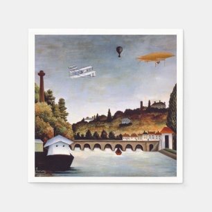 Henri Rousseau - Sevres Brücke & Hügel von Clamart Serviette