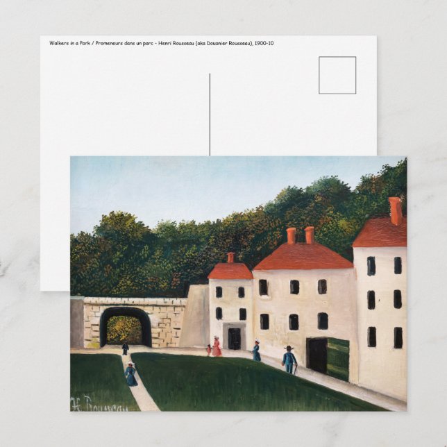 Henri Rousseau - Spaziergänge im Park Postkarte (Vorne/Hinten)
