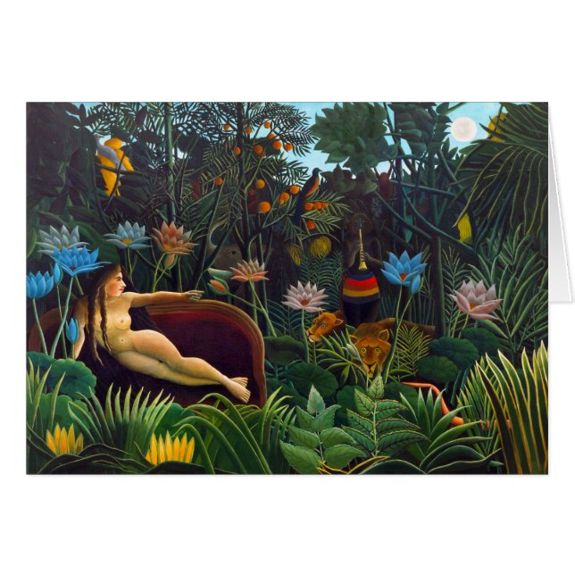 Henri Rousseau The Dream 1910 CC1144 Grußkarte (Vorderseite (Horizontal))