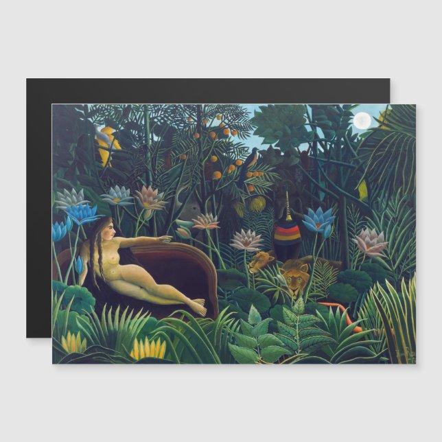 Henri Rousseau - The Dream / Le Reve Magnetkarte (Vorne/Hinten)