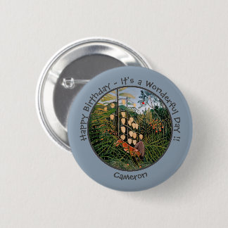 Henri Rousseau Tiger & Bull Party Items Collection Button