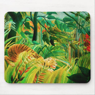 Henri Rousseau-Tiger in einem tropischen Sturm Mousepad