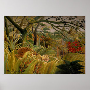 Henri Rousseau - Tiger in einem tropischen Sturm Poster