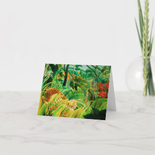 Henri Rousseau-Tiger in einer tropischen Karte