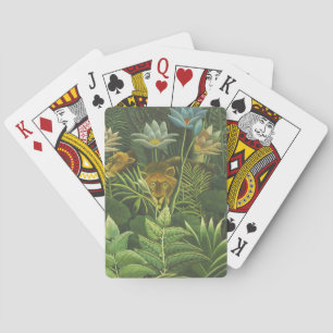 Henri Rousseau Tropischer Dschungel Löwe Vintage D Spielkarten