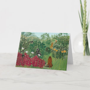 Henri Rousseau - Tropischer Wald mit Affen Dankeskarte