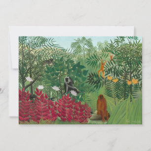 Henri Rousseau - Tropischer Wald mit Affen Dankeskarte