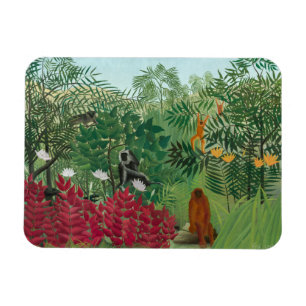 Henri Rousseau - Tropischer Wald mit Affen Magnet