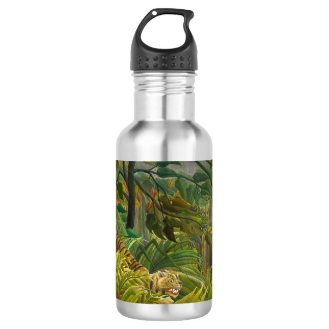 Henri Rousseau - überrascht! Edelstahlflasche (Vorderseite)