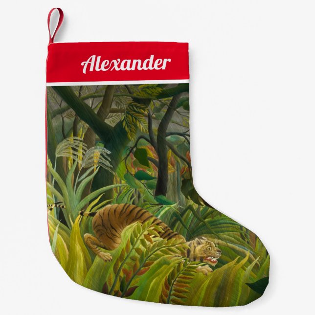 Henri Rousseau - überrascht! Kleiner Weihnachtsstrumpf (Vorderseite)