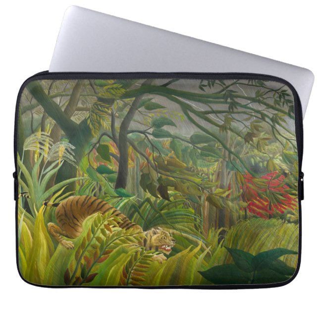 Henri Rousseau - überrascht! Laptopschutzhülle (Vorderseite)