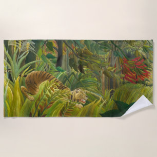 Henri Rousseau - überrascht! Strandtuch