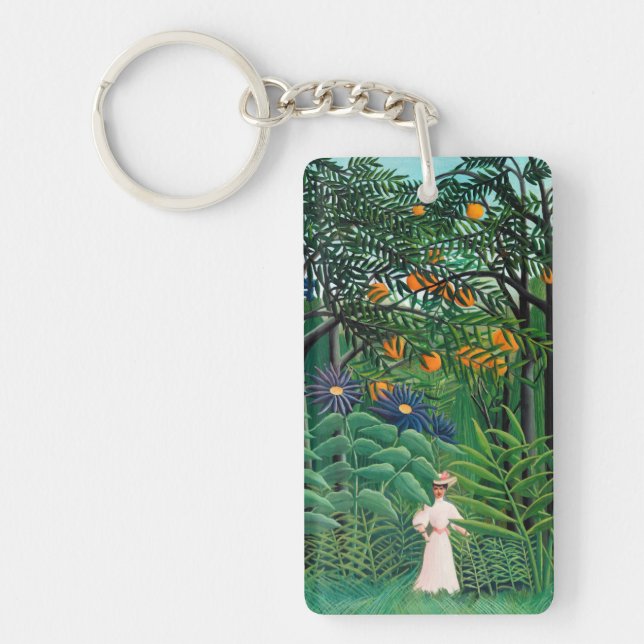 Henri Rousseau - Une femme marche dans une forêt e (Devant)