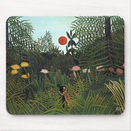 Henri Rousseaus Jungfrau Wald mit Sonnenuntergang  Mousepad
